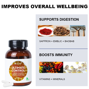 Capsules de satiété véganes et non-OGM pour OEM ODM Garcinia Cambogia naturelle pour la gestion de l'appétit - Product Image 2