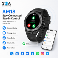 Montre connectée avec bracelet en silicone de 1,43 pouce, logo personnalisé, calendrier, rappel de sédentarité, réveil, étanche IP67, écran HD