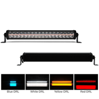 Barre lumineuse LED double rangée haute luminosité RGB DRL, phare de conduite, éclairage auxiliaire pour camion et SUV