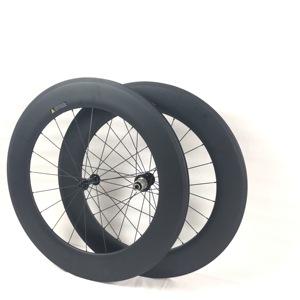 Jante de Triathlon en carbone 700C de 88mm avec Powerway R13, set de roues de bicyclette avec frein en basalte - Product Image 2