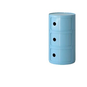 Mueble de almacenamiento redondo de plástico, mesa auxiliar de varios niveles para dormitorio, sala de estar, diseño minimalista moderno - Product Image 3