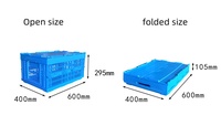 Caisse pliable en plastique PP creux recyclable et pratique, empilable facilement, design perforé pour le stockage logistique