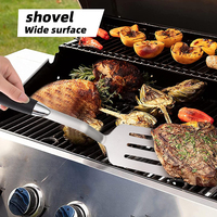 Accessoires de barbecue multifonctions de qualité supérieure, ensemble de 3 outils en acier inoxydable avec manche long pour cuisine extérieure, barbecue au charbon de bois