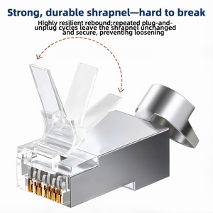 Connecteur réseau RJ45 Cat7 STP FTP 8 broches 8p8c Cat6a, connecteur modulaire traversant Cat 7 Cat7 RJ45 - Product Image 3