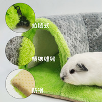Tunnel d'angle en peluche pour petits animaux, motif ananas quadrillé, pour cochon d'Inde, hamster, chinchilla, petaurin, écureuil