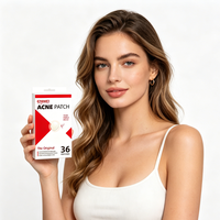 Patch hydrocolloïde de guérison de l'acné en forme d'étoile personnalisé patchs colorés pour boutons de marque privée pour la bouche nasale et le corps