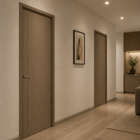 Porte intérieure en mélamine pour chambre à coucher avec isolation acoustique pour l'intimité au bureau et dans la chambre, utilisation silencieuse