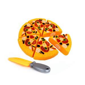 Juego de 6 piezas para cortar <span class=keywords><strong>pizza</strong></span> con cuchillo de juguete, juguetes de comida simulada para niños, fracciones de partes enteras, educación temprana, regalo para niños pequeños - Product Image 1