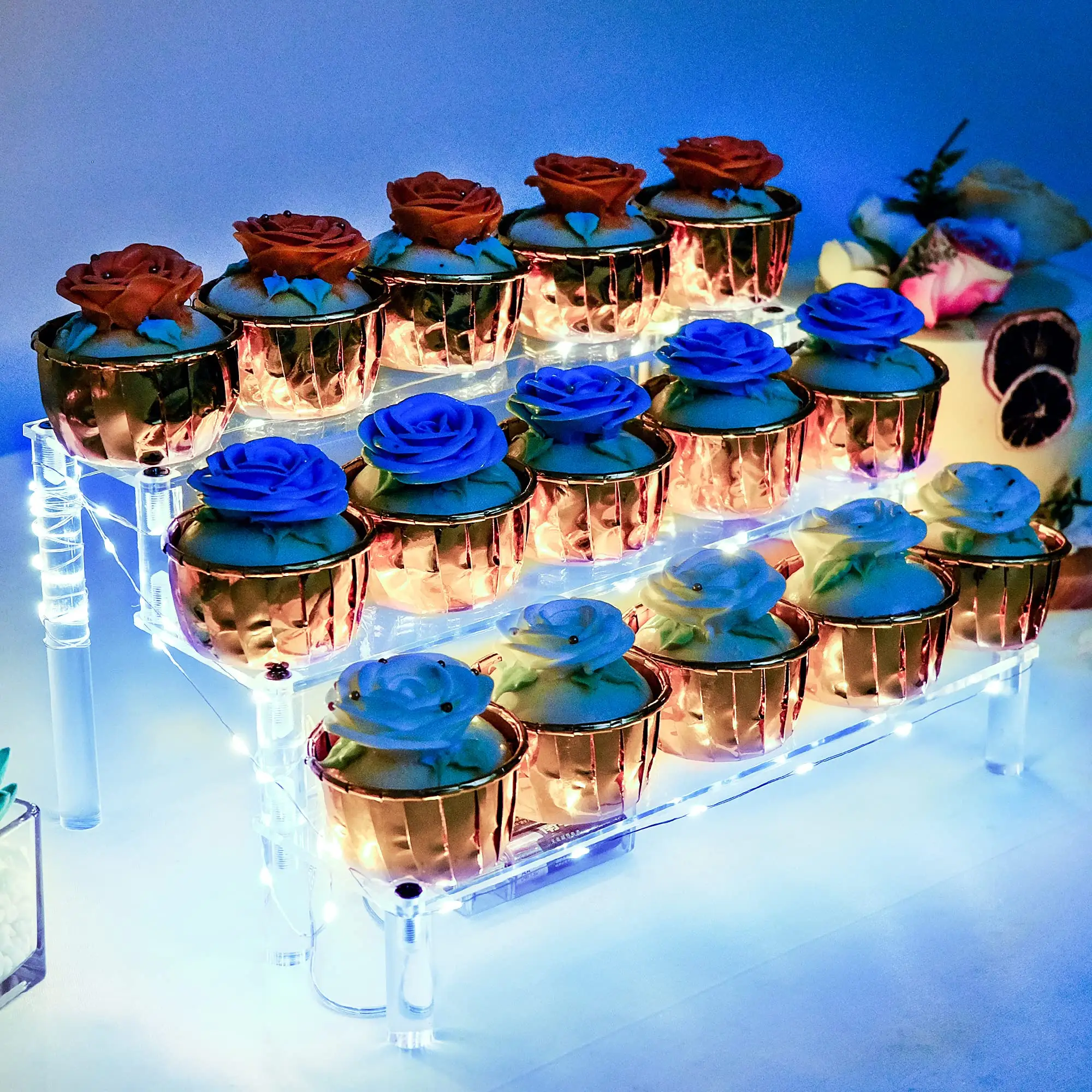 Kunden spezifische Dessert Acryl Display Stand Hochzeits feier Hot-Selling 3 Etagen 4 Etagen Clear Acryl Kuchen Tisch