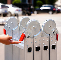 Escabeau pliant multifonction en aluminium léger 4*3 et 12 marches avec plateforme de sécurité