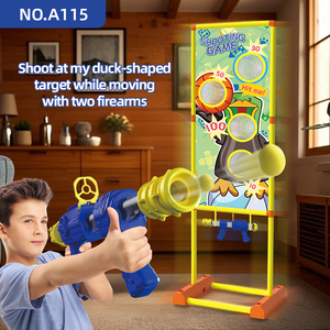 Jeu de tir pour enfants personnalisé, jouets à deux pistolets, jeu de tir à cible mobile, jouet de tir au pistolet à air comprimé en mousse, balles souples, frappe moi, canard - Product Image 2