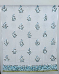 Hermosas Cortinas de Algodón Estampadas a Mano, Tamaño 7 pies. Tela de algodón voile. Tela Ligera Tejida Personalizable para el Hogar - Product Image 1