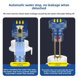 <span class=keywords><strong>Rubinetto</strong></span> per Lavatrice <span class=keywords><strong>con</strong></span> Valvola di Chiusura Automatica, Connettore Dedicato per Ugello dell'Acqua, Universale da 4 Pollici, Montaggio a Parete - Product Image 4