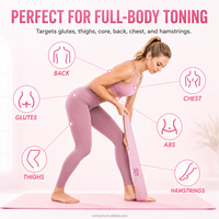 Bande élastique tissée personnalisée, bandes de résistance tissées antidérapantes pour les hanches, les fesses et les gluteus, OEM