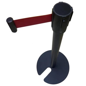 Sang trọng màu đen có thể thu vào kiểm soát hàng đợi đứng <span class=keywords><strong>Stackable</strong></span> vành đai stanchion hàng rào giao thông - Product Image 2