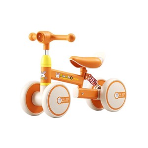 Bicicleta de cuatro ruedas para niños pequeños de 1 a 3 años, ruedas de plástico naranja, entrenador de equilibrio seguro, vehículo para niños. - Product Image 5