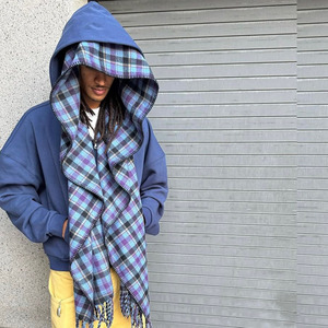 Thời Trang Phố Tùy Chỉnh 100% Cotton Pháp Terry Đá Rửa Kẻ Sọc Hai Lớp Mui Xe Zip up Áo Cho Nam Giới - Product Image 1