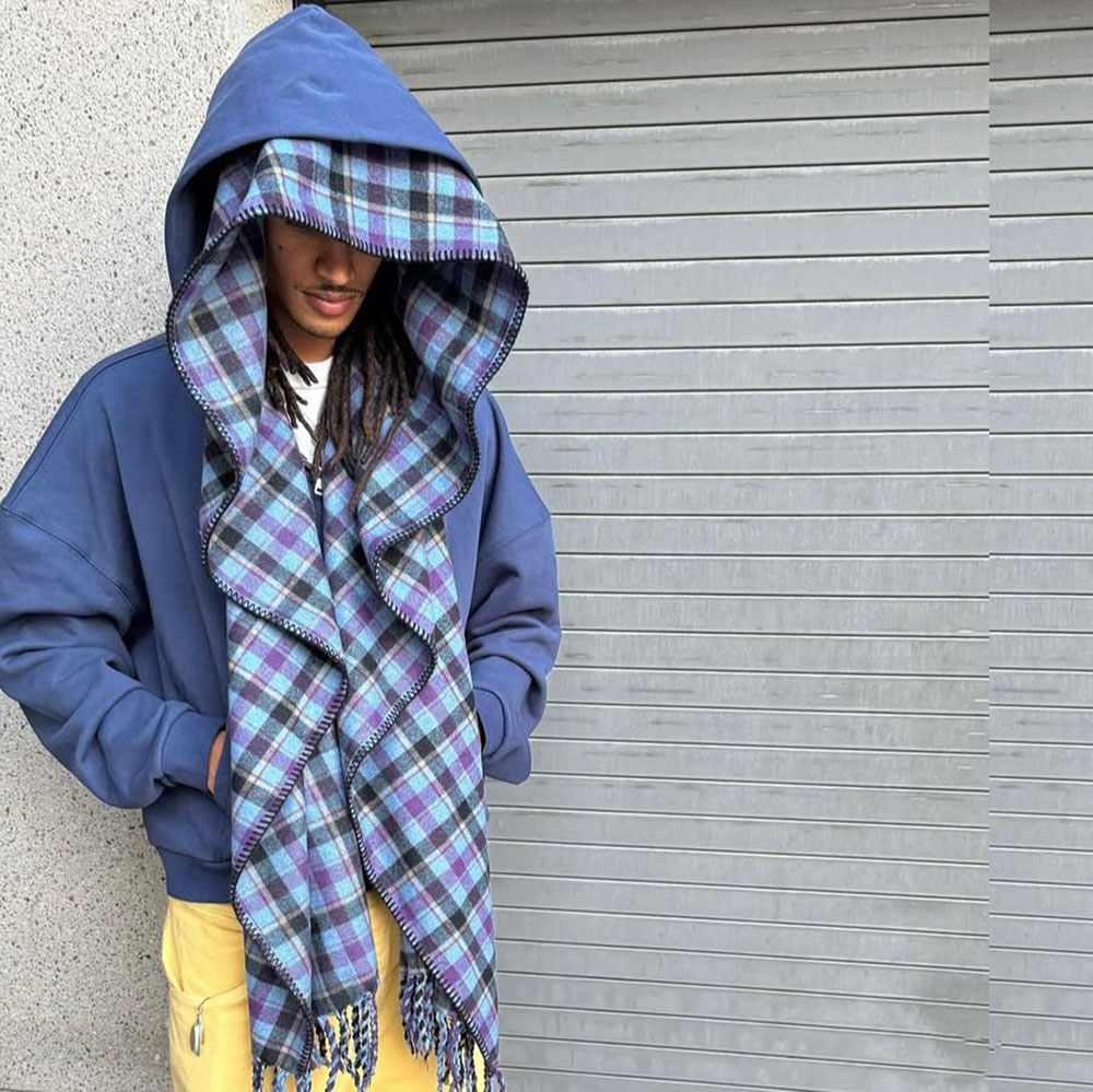 Custom Plaid Zip Up Hoodies - High Quality & Fashionable