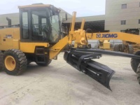 Niveleuse d'occasion GR2153 avec moteur à essence et pompe, rouleau simple tambour de 16 tonnes pour la construction routière