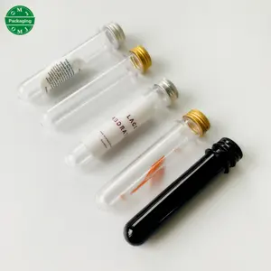 Round Bottom 45ml clear plastic test tubes with Label or ribbon for display home made gifts