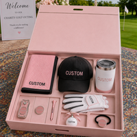 Ensemble cadeau de golf personnalisé OEM ODM avec casquette brodée, serviette, gant, outil de réparation de divots, marqueur, gobelet isotherme – Kit d'accessoires de golf premium pour femme