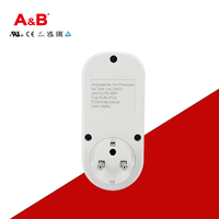 Prise de protection contre les surtensions et les sous-tensions A&B 16A, réglable en tension et en courant, prise EU 230V, pour appareils électroménagers