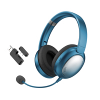Casque sans fil supra-auriculaire OEM/ODM avec micro pour audiophiles, suppression du bruit ENC, idéal pour les réunions en ligne et le gaming vocal