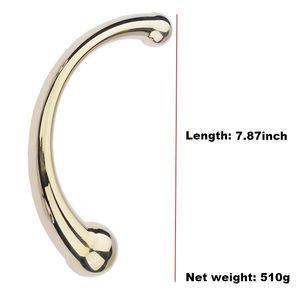 マッサージワンドセックスアナルプラグGスポット金属アナルビーズ固体金属湾曲二重終了オナニー大人用おもちゃカップル用 - Product Image 6