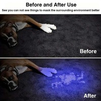 Linterna UV de 395nm con Zoom, Luz Negra Recargable por USB, Aleación de Aluminio, IP44, Detección de Orina de Mascotas, Iluminación para Curación