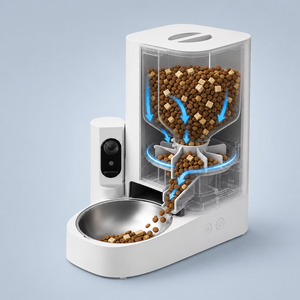 Distributeur de nourriture intelligent pour animaux de compagnie 3L avec caméra à 140 degrés et contrôle par application - Product Image 3