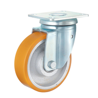 Roues en polyuréthane à noyau en fonte, extra résistantes, anti-choc, de style européen, 6/6,5/8 pouces, capacité de charge simple 600/900 kg
