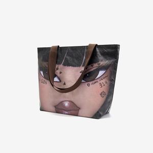 High End <b>Tote</b> Gift <b>Bag</b> Canvas Lamination African Girl <b>Shoulder</b> Handbag Waterproof Ladies Shopping <b>Tote</b> <b>Bags</b> <b>with</b> Printing Logo - Product Image 6