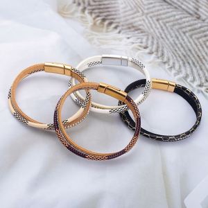 Genuine <b>Leather</b> <b>Bracelet</b> Strict Quality Control High Adhesion Plating Holiday Gift for Women Solid Metal Construction - Product Image 1