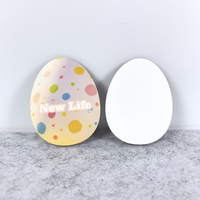 Badge en bois personnalisé pour Pâques, à sublimer, à attacher, vente en gros