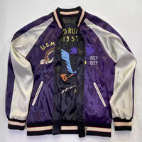 Blouson aviateur Western Letterman en satin de soie pour hommes et femmes avec impression personnalisée du logo Vente en gros