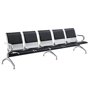 Sillas de acero inoxidable Starlight con asientos múltiples y reposabrazos para áreas de espera de aeropuertos y hospitales - Product Image 4