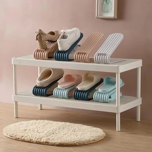 1pcs Adjustable Shoe <b>Rack</b> Organizer Shoe Slot Space Saver Double-layer Shoe <b>Rack</b> Organization Shoes Storage <b>Rack</b> Shoe Box - Product Image 5