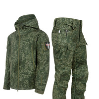 Conjunto de Chaqueta y Pantalones Tácticos de Camuflaje para Hombre, con Tela de Poliéster Resistente al Agua, para Senderismo, Escalada y Camping