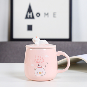 Venta al por mayor de dibujos animados lindo oso cerámica café leche taza tazas de té para amantes taza de regalo - Product Image 4