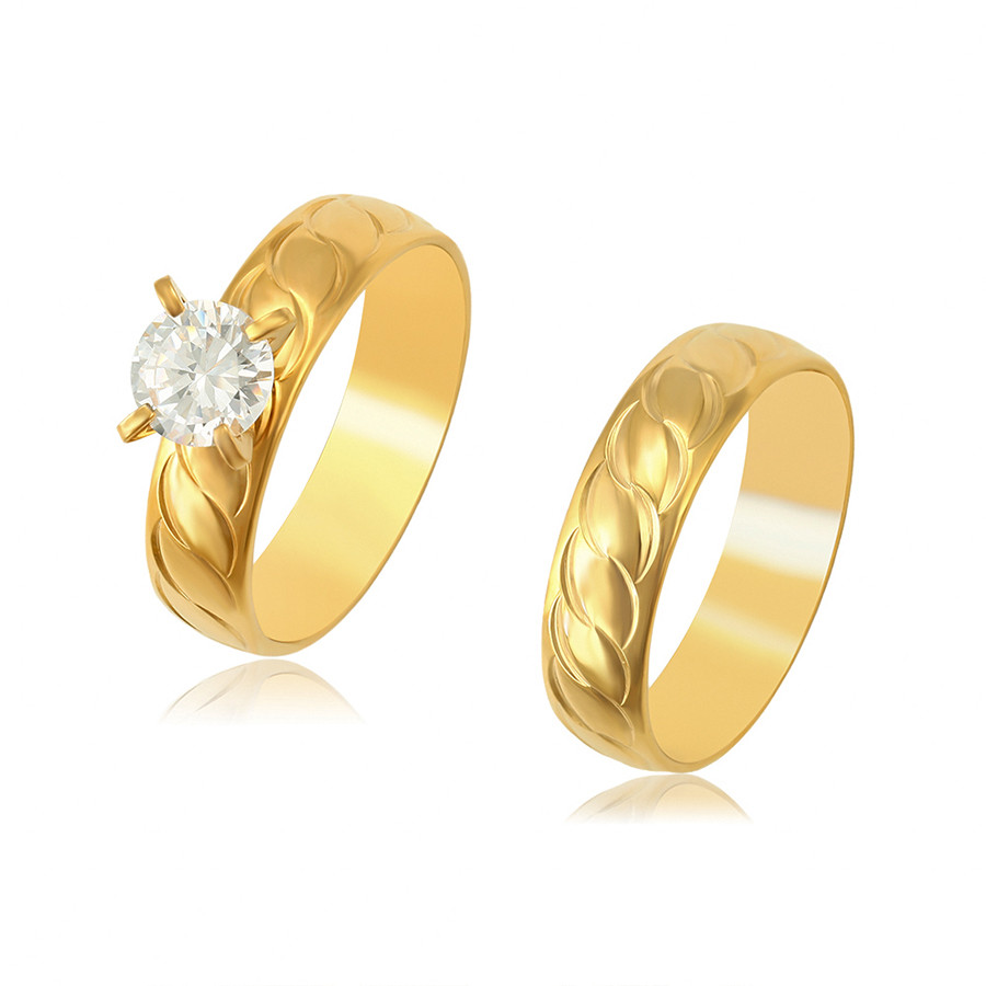 Saudi Arabia Diamond Rings 925 Sterling Silver, Gold Plated