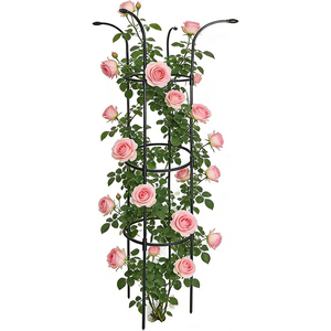 Support de plante moderne en métal recouvert de plastique antirouille pour tomates, concombres, raisins et fleurs – Treillis facile à installer - Product Image 6