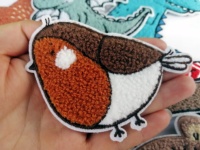 Patchs brodés en chenille de haute qualité, motif dinosaure mignon, appliqués, personnalisés, thermocollants, écologiques pour vêtements et chapeaux d'enfants