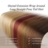 Queue de cheval droite à clipser de 22 pouces en fibre haute température de 110g pour femme, extension de cheveux à enrouler, vente en gros, offre spéciale