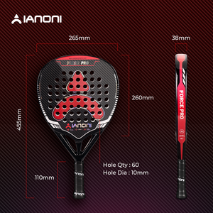ไม้เทนนิสพาเดล Caston Sports รุ่น 3K Force Pro ขนาด 38 มม. น้ำหนัก 360 กรัม แกน EVA คาร์บอนไฟเบอร์เคลือบเงา - Product Image 6