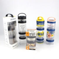 Boîte de poudre de protéines pour fitness, appareil pratique à quatre couches de stockage extérieur, conteneur de snack, poudre de lait, snack, 1046