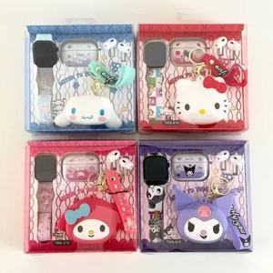 Écouteurs sans fil TWS-S19 intra-auriculaires avec porte-clés figurine d'action personnage anime mignon et montre LED, ensemble en PVC, porte-clés unisexe - Product Image 4