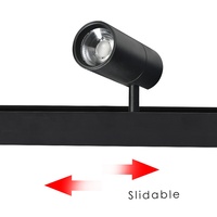 Système d'éclairage commercial moderne 48V à LED magnétique, anti-éblouissement, COB, linéaire, encastré ou en saillie, en aluminium