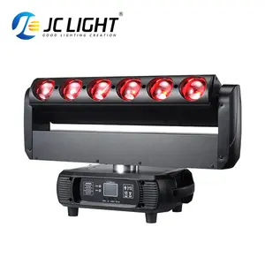 Double-sided Dj Strobe Lights Bar 6x60w Led Beam Wash Moving Head With Zoom For Disco Dj Events