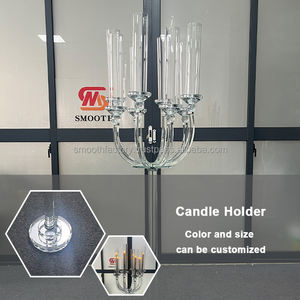 Nouveau Bougeoir en Cristal à 8 Bras Lisses pour Mariages, Banquets, Restaurants, Événements et Fêtes - Product Image 2
