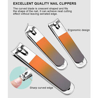 Kit d'outils de soin des ongles personnel professionnel 7/10/12/18 pièces ensemble de manucure et de pédicure en acier inoxydable coupe-ongles avec étui de voyage